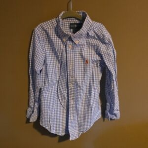Ralph Lauren Light Blue and White Button Down Shirt